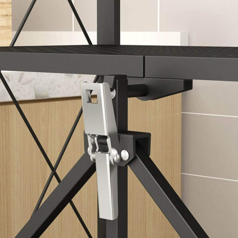 Metal wire 5layer foldable floor standing storage rack - Prozone