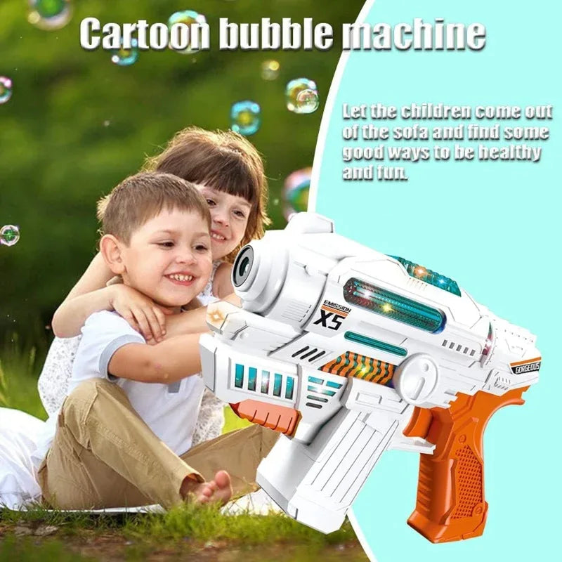 Battery operated bubble gun with light sounds. - Prozone