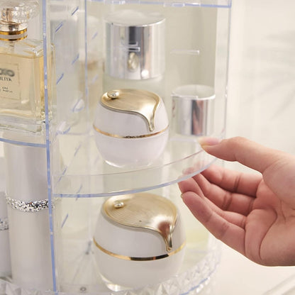 Rotating Crystal Cosmetics Makeup Organizer Box Pack