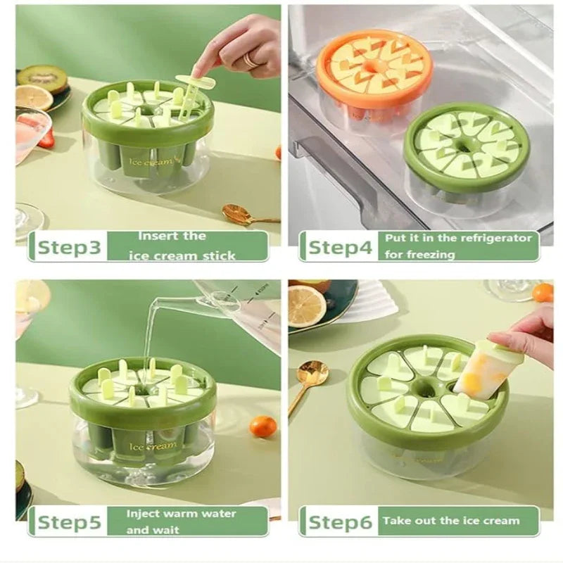 Plastics Ice Cream Mold DIY Dessert Popsicle Moulds Tray Ice - Prozone