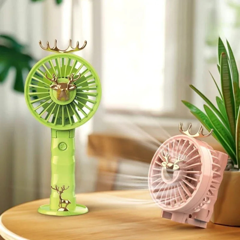 Deer Shape Rechargeable Foldable Hand Fan - Prozone