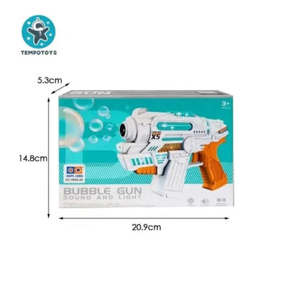 Battery operated bubble gun with light sounds. - Prozone