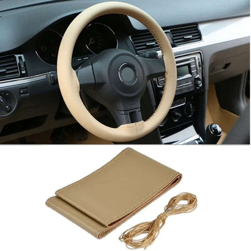 Car steering wheel cover with needles and thread - Prozone