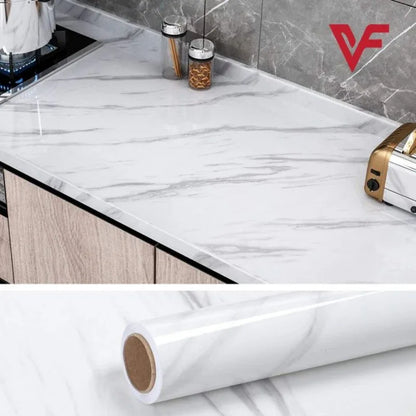 Self adhesive furniture sticker (white marble) - Prozone