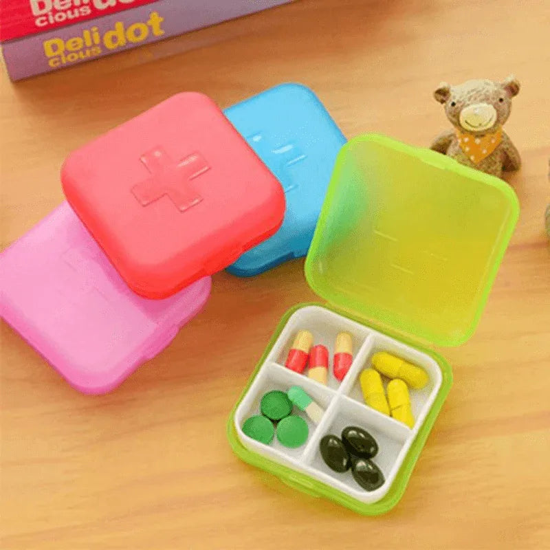 4 compartment lid tablet pill box - Prozone