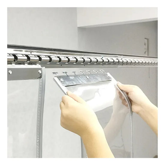 2 PCs AC Cooling Door Curtain, (1 Meter*2 Meter)Air Tight Cooling Proof, Windproof, sound proof, dustproof, Magnetic Self-Adhesive PVC Transparent Soft Curtain - Prozone