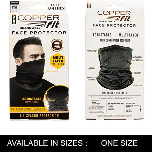 Copper fit unisex adult guard well face cover - Prozone