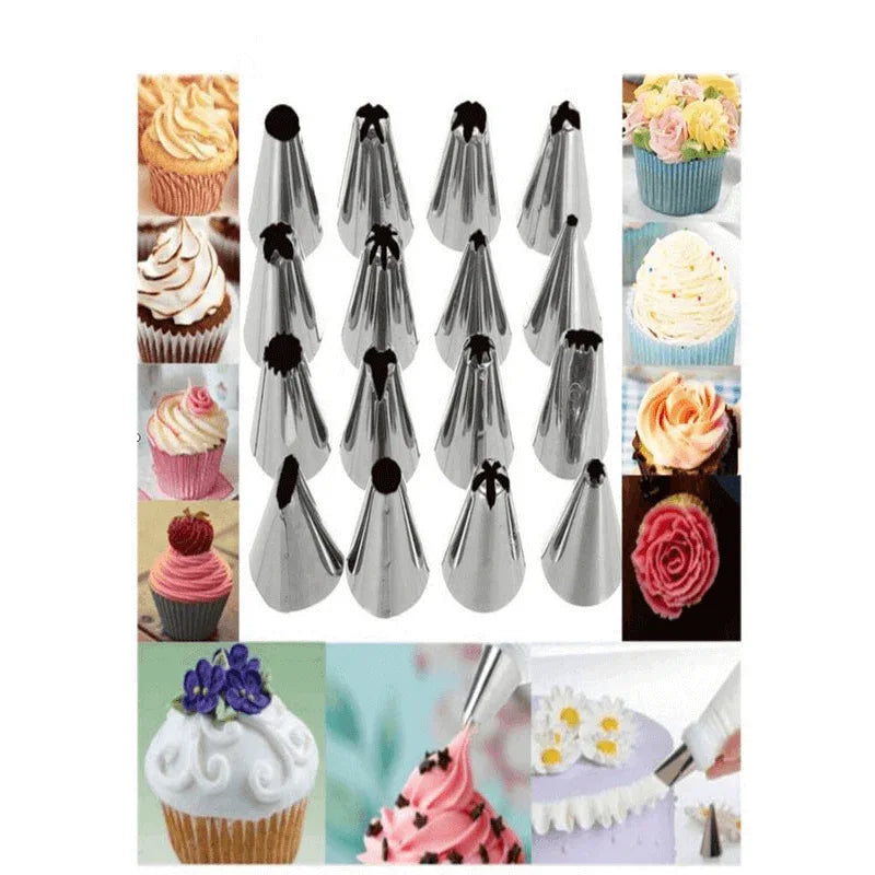 Cake decorating set with steel nozzles - Prozone