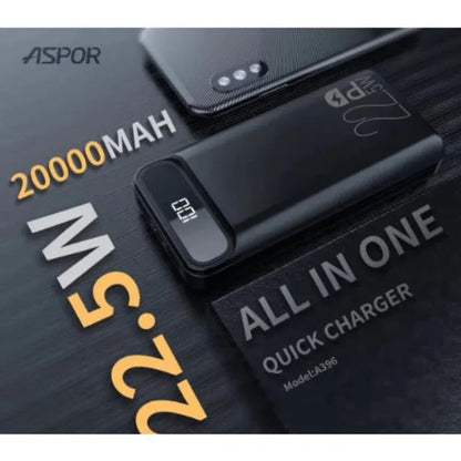 Aspor a396 20000mah power bank - Prozone