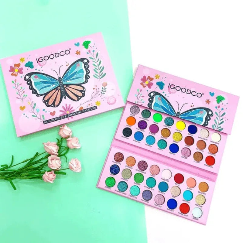 Butterfly pattern 99-color pearly eyeshadow palette - Prozone