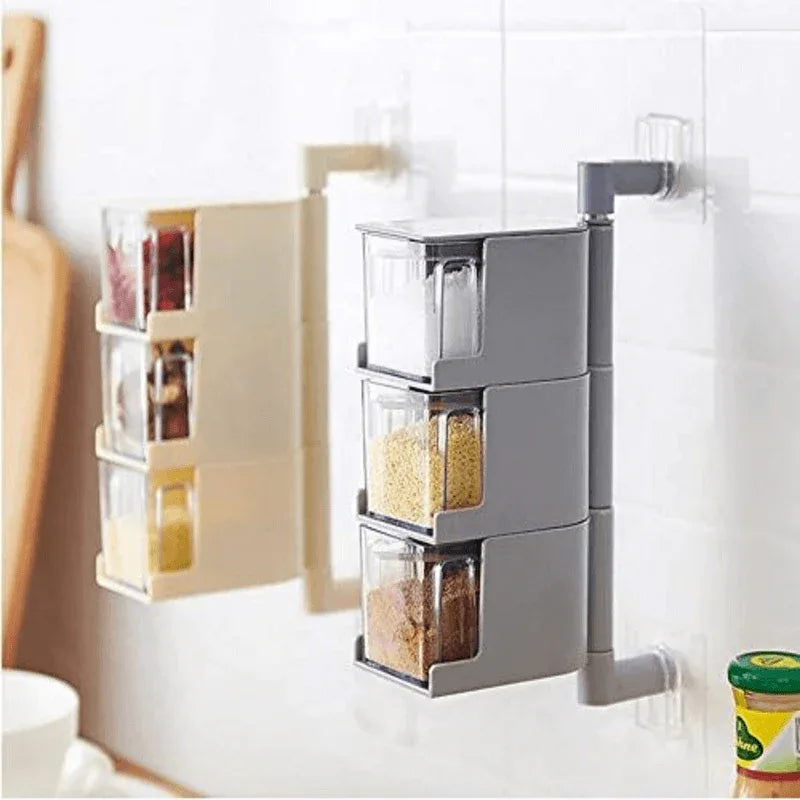 Punch-free wall-mounted spice rack 3 layer - Prozone
