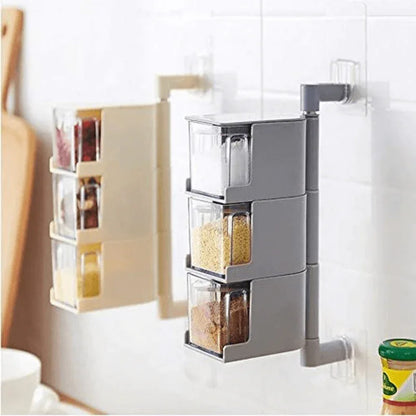 Punch-free wall-mounted spice rack 3 layer - Prozone