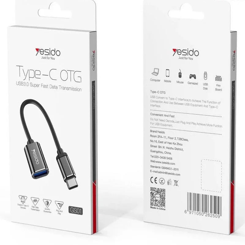 Yesido otg adapter type-c android two-in-one usb (gs01) - Prozone