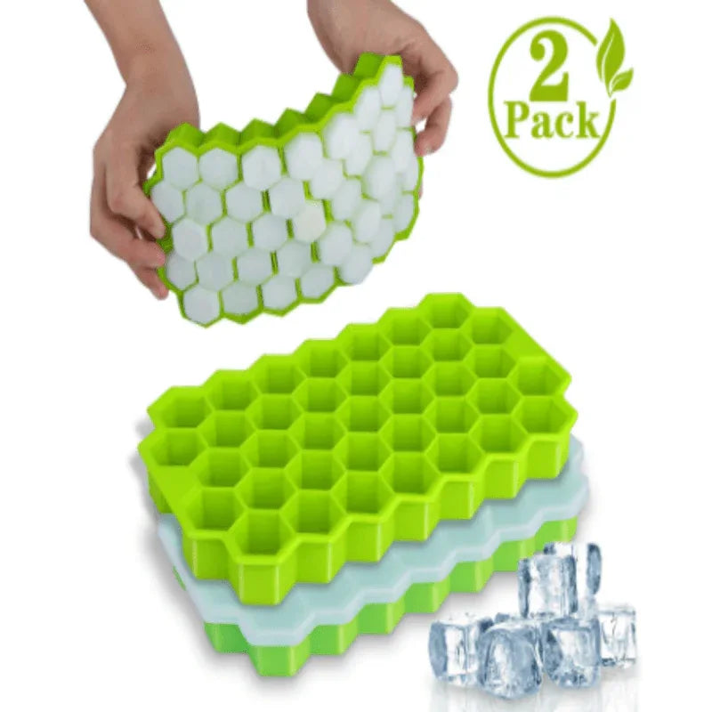 Reusable silicone ice honeycomb cube molds (2 pack) - Prozone