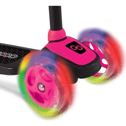 Cool twist led illuminated 3 wheel height adjustable scooter - Prozone