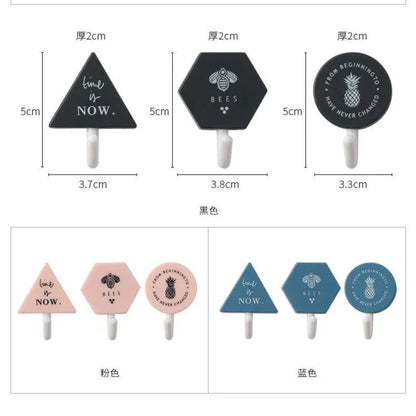 3pcs creative wall door hooks clothes towel key hanger - Prozone