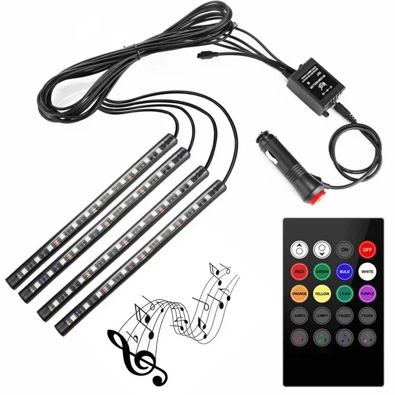 Multicolor music car strip light - Prozone