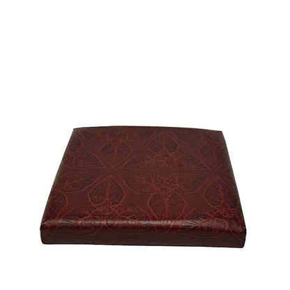 Folding storage ottoman foot rest & stool - maroon - Prozone