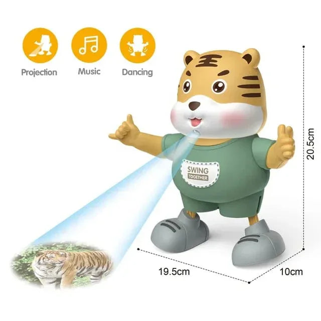 Battery operated dancing tiger with light sounds. - Prozone