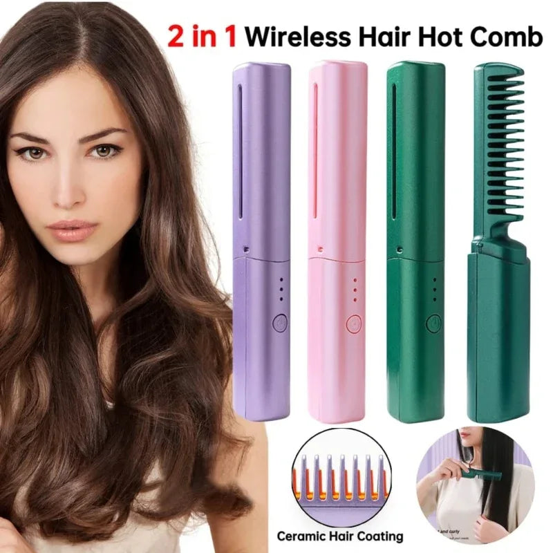 Wireless professional hair straightener curler - Prozone