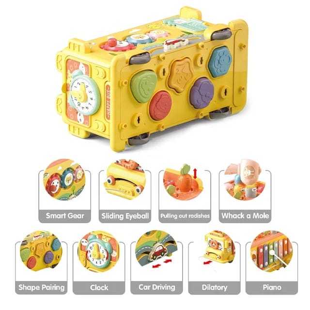 Kids multifunctional puzzle activity school bus - Prozone