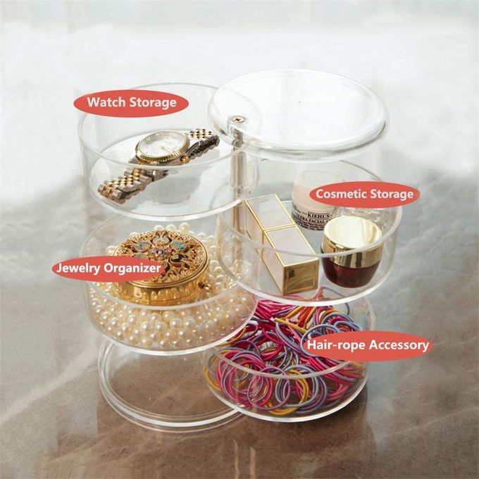 360 degree rotating jewellery organizer with lid - Prozone