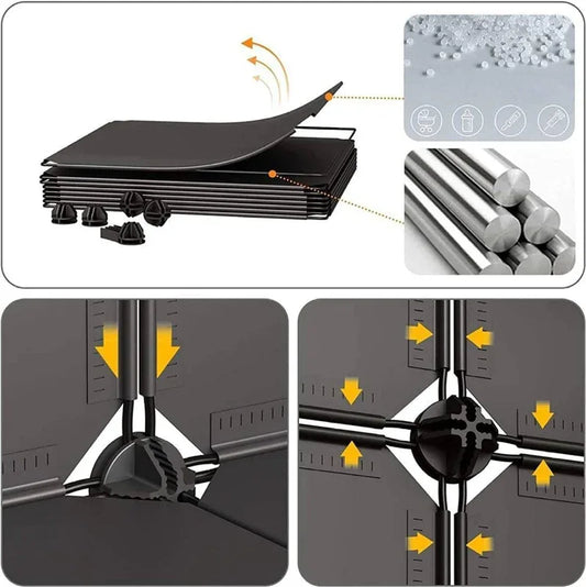 Multilayer door portable plastic shoe cabinet - Prozone