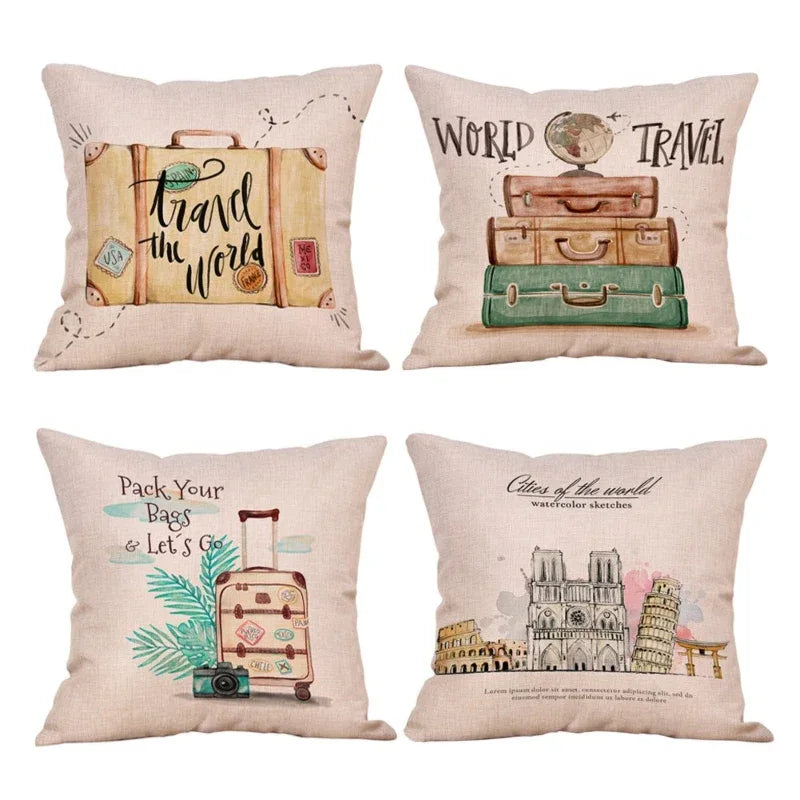 Cushion cover travel theme - Prozone