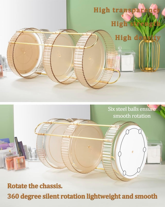 3 Layer Rotating Cosmetic Organizer Rack - Prozone