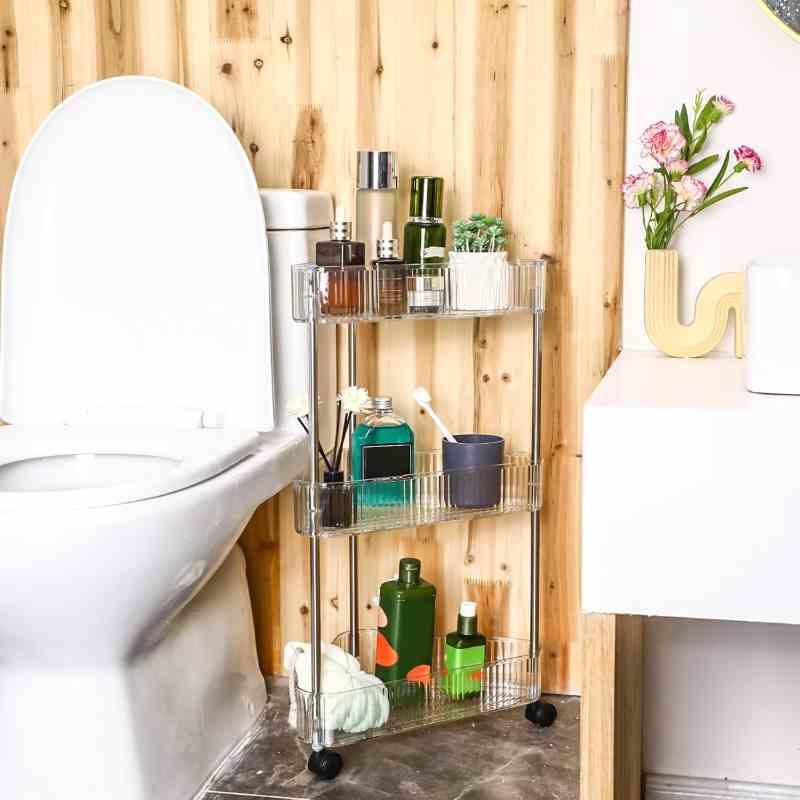 3 Tier Clear Acrylic Corner Bathroom Organizer - Prozone
