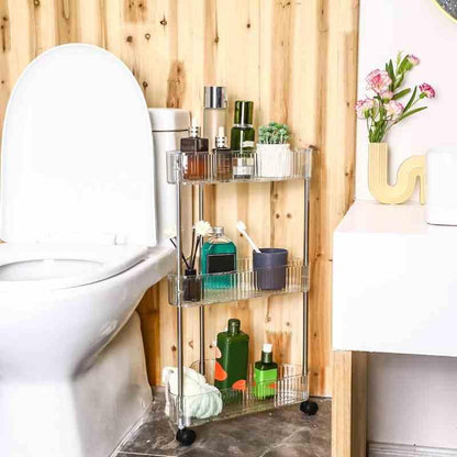 3 Tier Clear Acrylic Corner Bathroom Organizer - Prozone