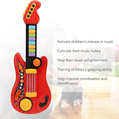 Battery operated kids guitar with light sound - Prozone
