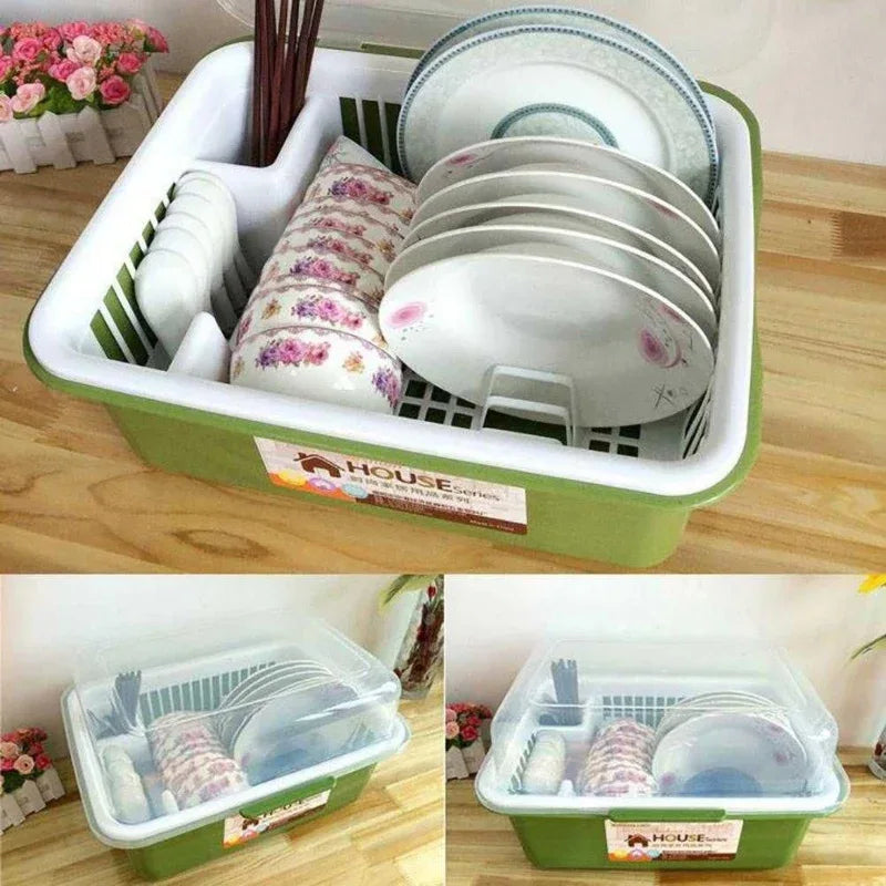 Dish Drainer Rack With Lid - Prozone