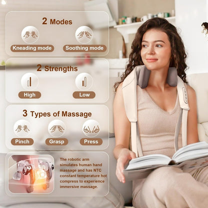 Neck and Shoulder Massager with Heat belt