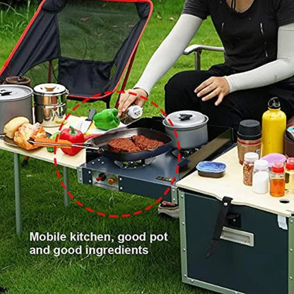 Non stick frying pan folding wooden handle - Prozone