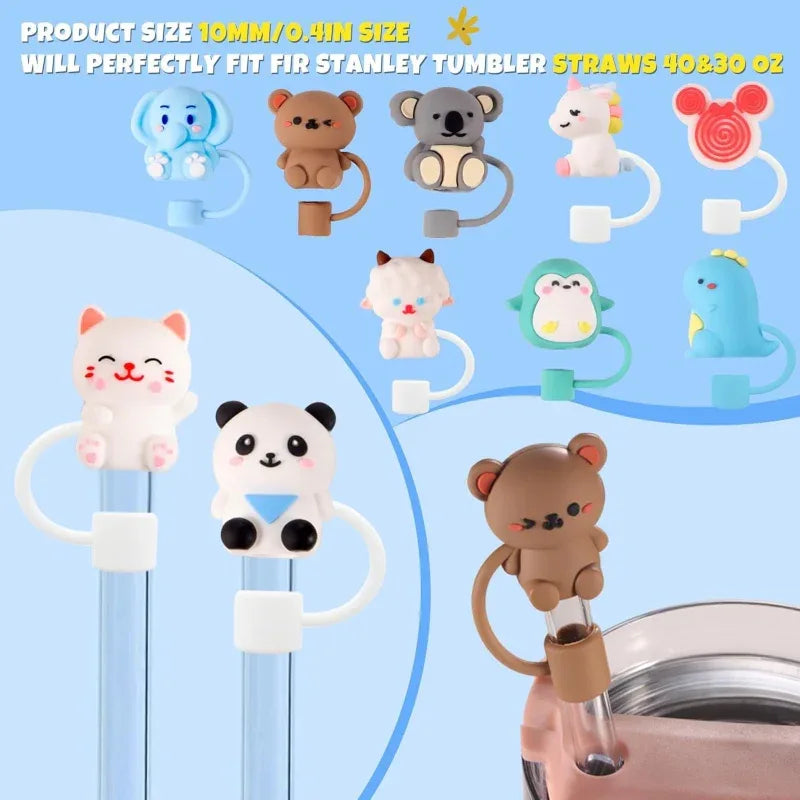 15 PCS Cute Silicone Straw Cover Cap for Stanley Cup - Prozone