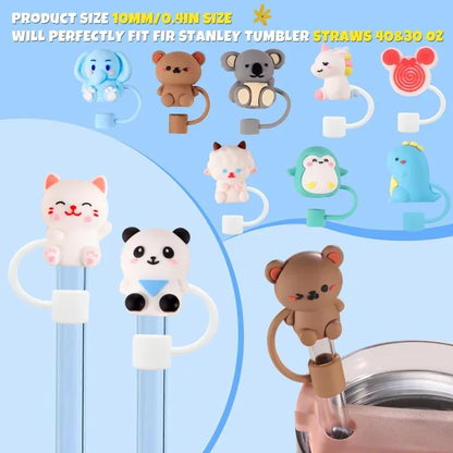 15 PCS Cute Silicone Straw Cover Cap for Stanley Cup - Prozone