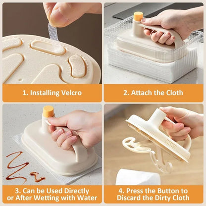 Brush with 100 disposable cleaning microfibre cloth paper kit - Prozone