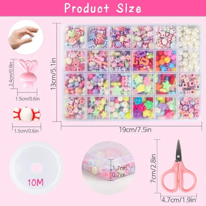 kids threads beads set art and craft jewelry - Prozone