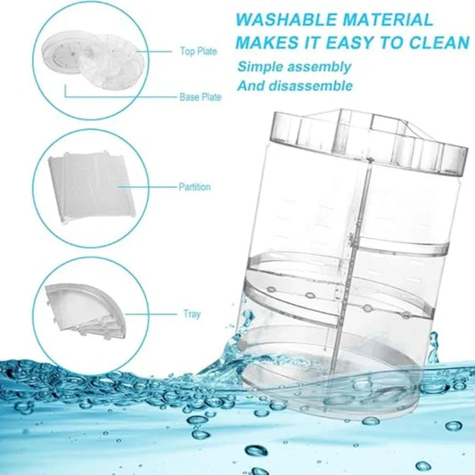 360° Rotating Crystal Cosmetics Makeup Organizer - Prozone