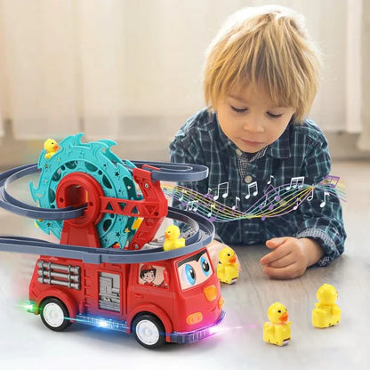 Battery operated fire truck with duck track - Prozone