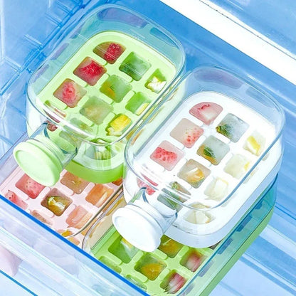 Ice Cube Tray Water Bottle with Lid and Bin - Prozone