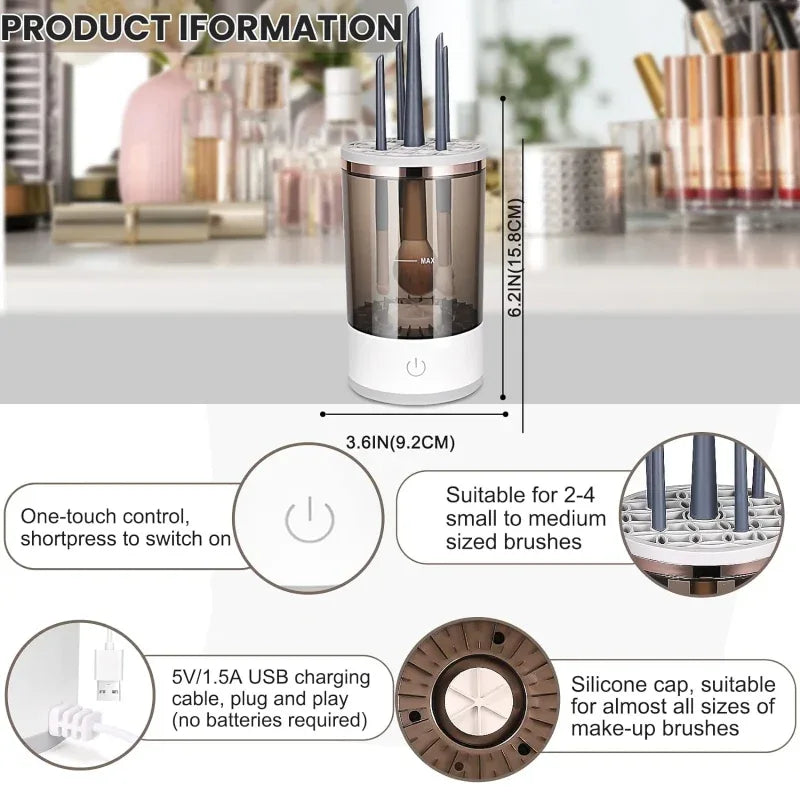 Automatic usb operate makeup brushes cleaner machine - Prozone