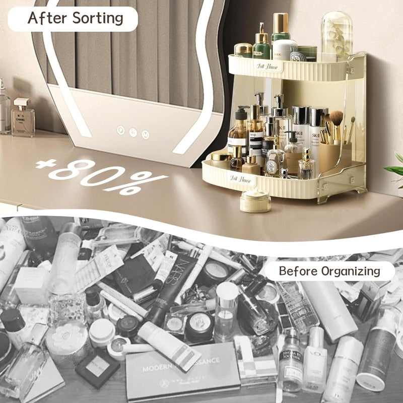 2 tier Cosmetic Makeup Storage Holder - Prozone
