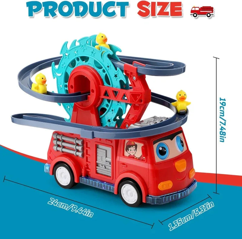 Battery operated fire truck with duck track - Prozone