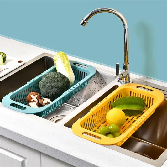 Dish Drying Rack Retractable Drain Basket Sink Organizers - Prozone
