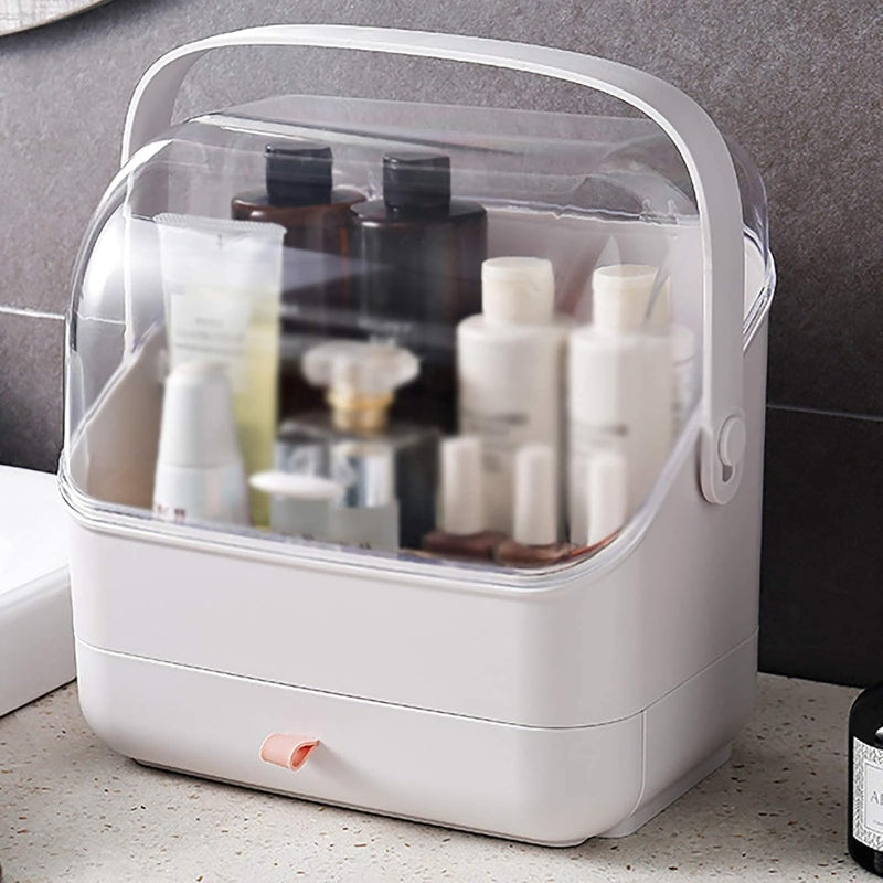 Transparent Cosmetic Box Double Sided door With Drawer - Prozone
