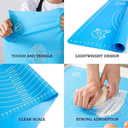 Measuring baking silicone mat for pastry and roti rolling - Prozone
