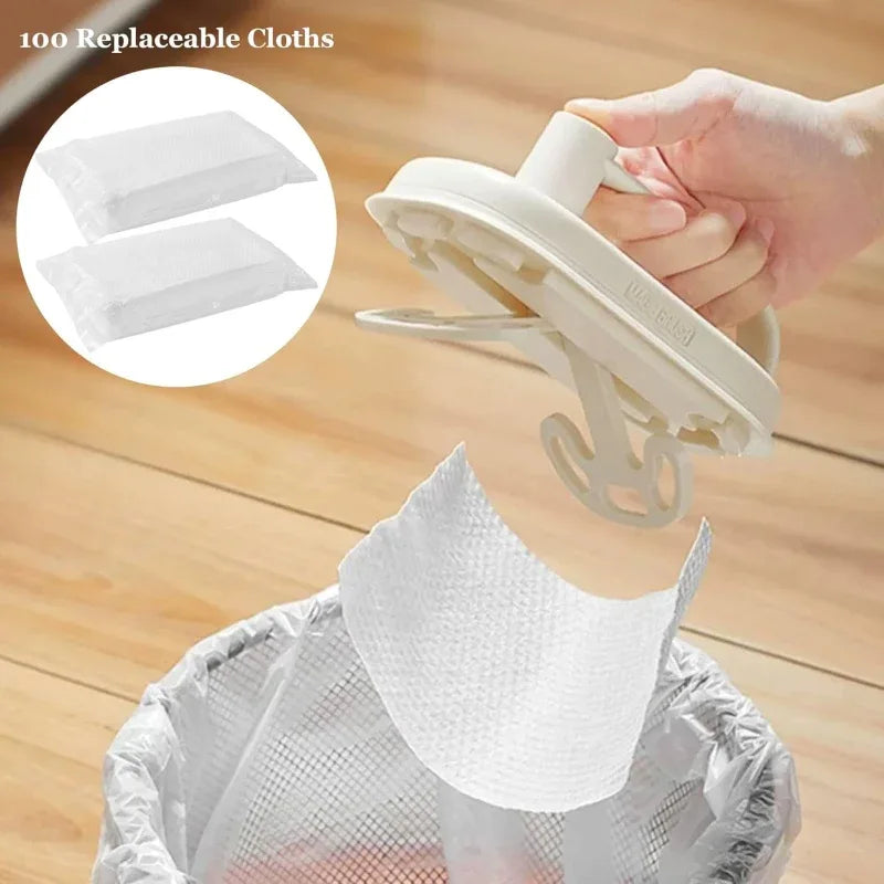 Brush with 100 disposable cleaning microfibre cloth paper kit - Prozone