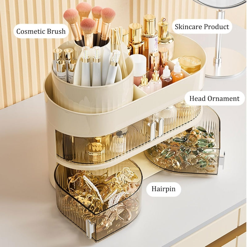 Detachable makeup organizer with three layers - Prozone